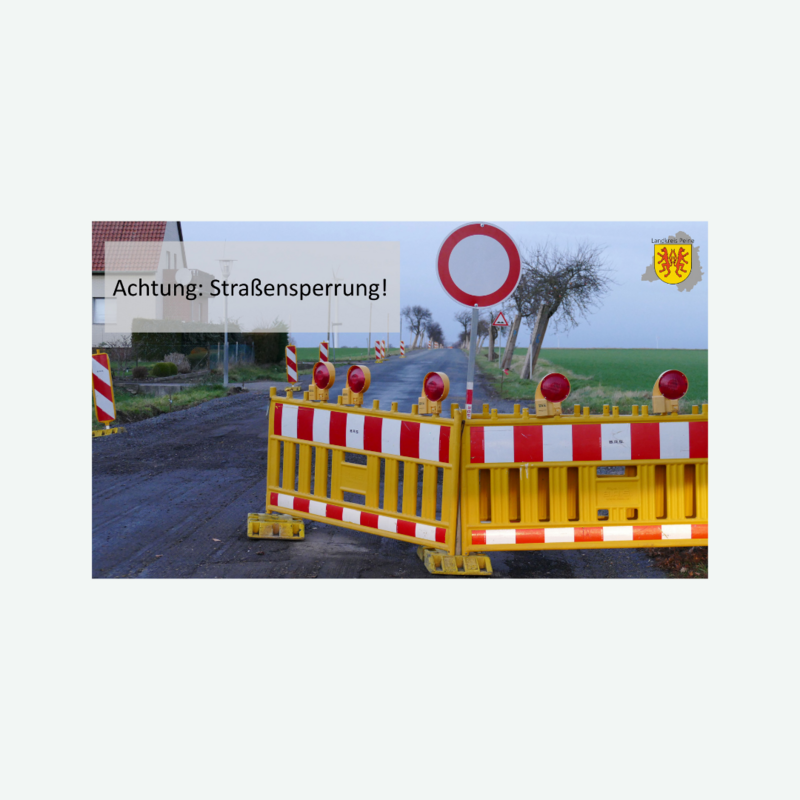 Slider Straßensperrung