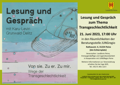 Bild vergrößern: Auf dem Plakat sind die Eckdaten zur Autorenlesung zu sehen, welche auch im Mitteilungstext angegeben sind.