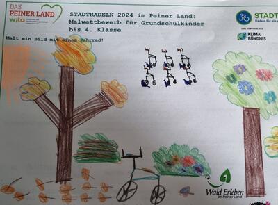 Bild vergr&ouml;&szlig;ern: Eingereichtes Bild zum Kindermalwettbewerb zum Thema Radfahren: Henry, 8 Jahre