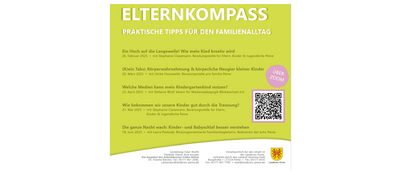 Bild vergrößern: Auf dem Foto sind die einzelnen Veranstaltungstermine des Elternkompasses ersichtlich.