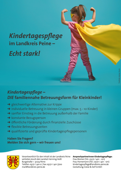 Bild vergrößern: Flyer Kintertagespflege