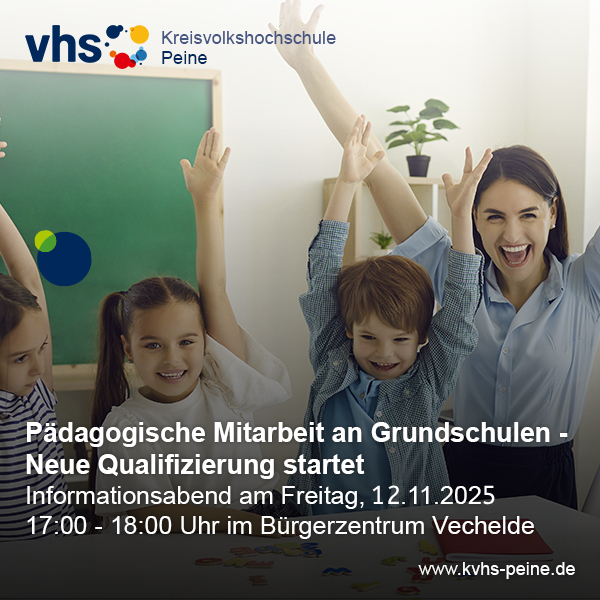 Das Foto erhält Informationen zur Veranstaltung, die im Text alle enthalten sind.