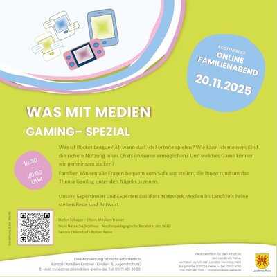 Bild vergr&ouml;&szlig;ern: &raquo;Was mit Medien&laquo; -  ein Online-Familienabend zum Thema Gaming
